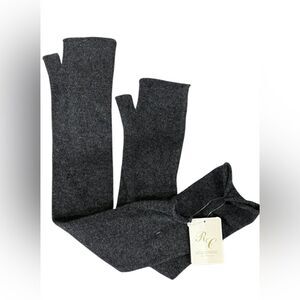 Royal Cashmere Long Gray Gloves, New with tag